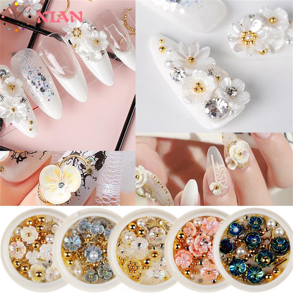 Hạt đính móng tay nghệ thuật đầy màu sắc