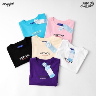 Áo thun unisex tay lỡ nam nữ form rộng ,áo phông phong cách Áo HEYYOU ESSENTIAL basic tee A505 Blem1store bao chất