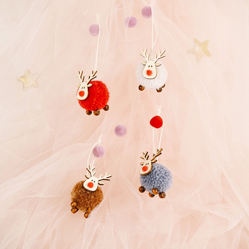 Tmdbyx Phụ Kiện Trang Trí Giáng Sinh Hình Chú Tuần Lộc Bằng Gỗ