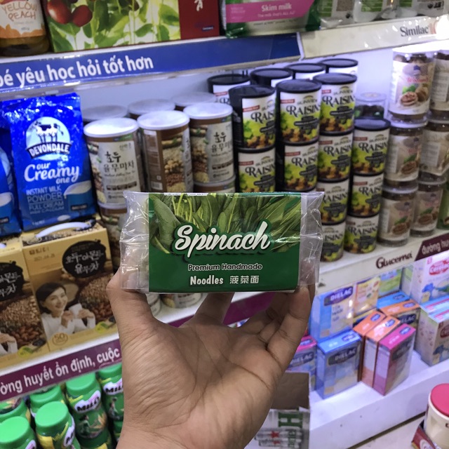 Mì Ăn Kiêng Rau Bina Bó Xôi Spinach Malaysia 250g