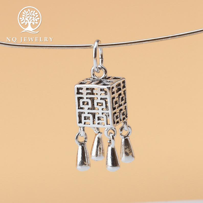 Charm bạc thái vuông tua treo - NQ Jewelry