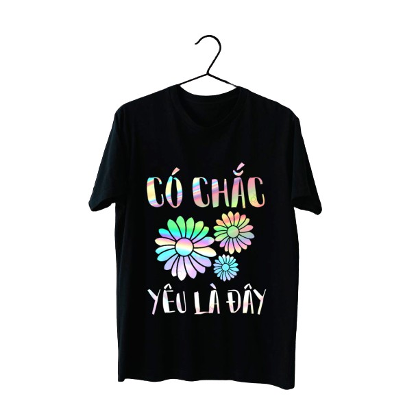 Áo phông phản quang bảy màu Có chắc yêu là đây, form rộng tay lỡ chất Cotton freesize cho nam và nữ MODY