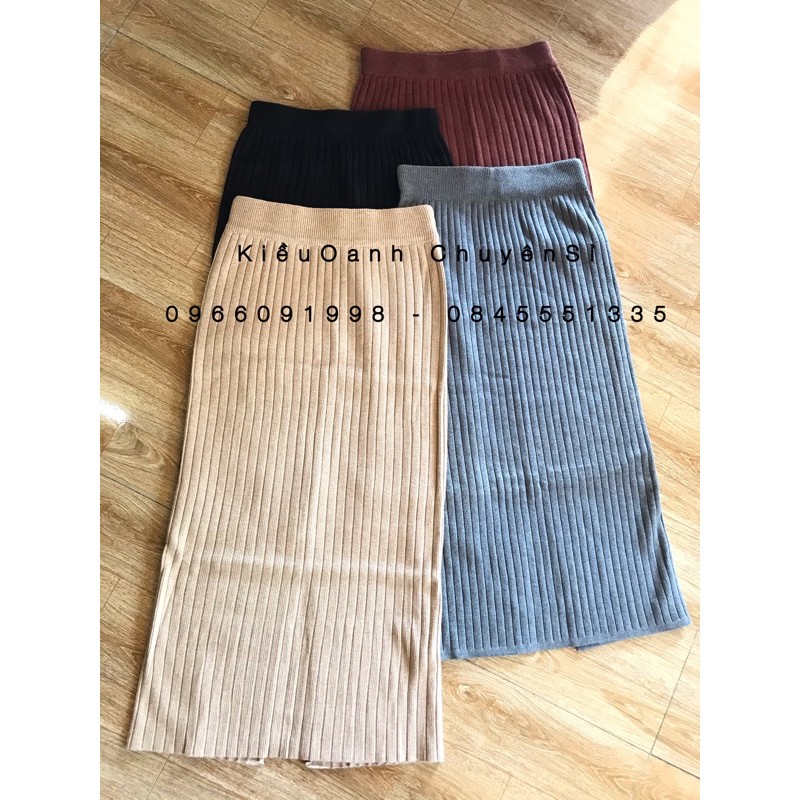 Chân váy len dài, xẻ sau sẵn 4 màu | BigBuy360 - bigbuy360.vn
