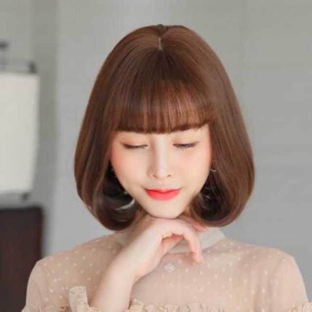 Tóc giả mái thưa vic ngắn cúp bầu 3050