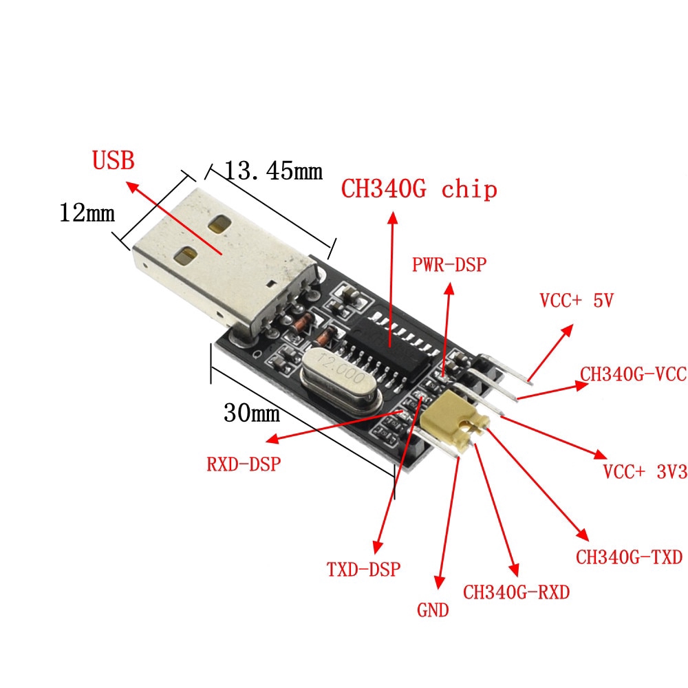 Mô đun công tắc chuyển đổi USB sang TTL UART CH340G CH340 3.3V 5V | WebRaoVat - webraovat.net.vn
