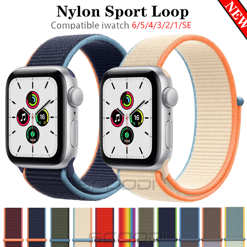 Dây Đeo Bằng Sợi Nylon Cho Đồng Hồ Thông Minh Apple Watch 49mm/45mm/44mm/40mm/42mm/38mm/Se Iwatch Ultla Series 6/Se/5/4/3/2/1