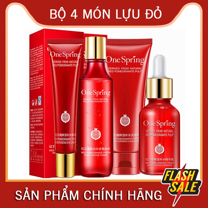 [RẺ VÔ ĐỊCH] Bộ Chăm Sóc Da Lựu Đỏ One Spring 4 Món