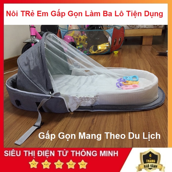 Nôi Ngủ Di Động, Tặng 3 Chú Mèo Dễ Thương - Dùng Cho Trẻ Sơ Sinh, Đa Năng Gấp Gọn - Mang Theo Du Lich - Nhật Bản