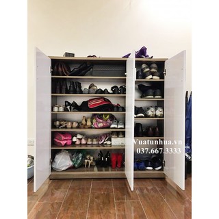 Tủ Giầy Nhựa đai Loan Tg01 2 Canh Mau Van Gỗ