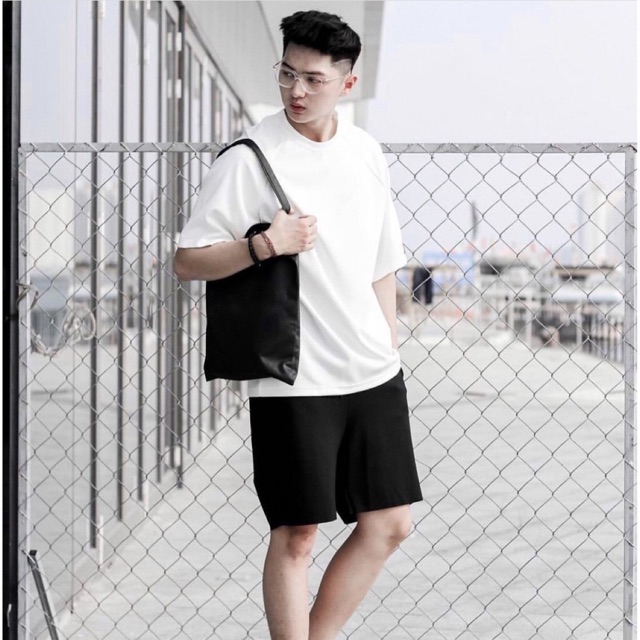 Áo Thun Trơn Oversize màu TRẮNG/ĐEN/TAN form nam nữ Unisex  Áo phông form rộng tay lỡ July7store
