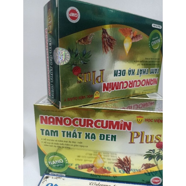 [Chính Hãng] Nano Curcumin Tam thất Xạ Đen Plus  Học Viện Quân Y hộp 30 viên