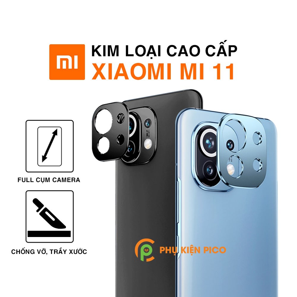 Dán camera Mi 11 khung kim loại bảo vệ an toàn camera sau - Ốp viền camera Xiaomi Mi 11