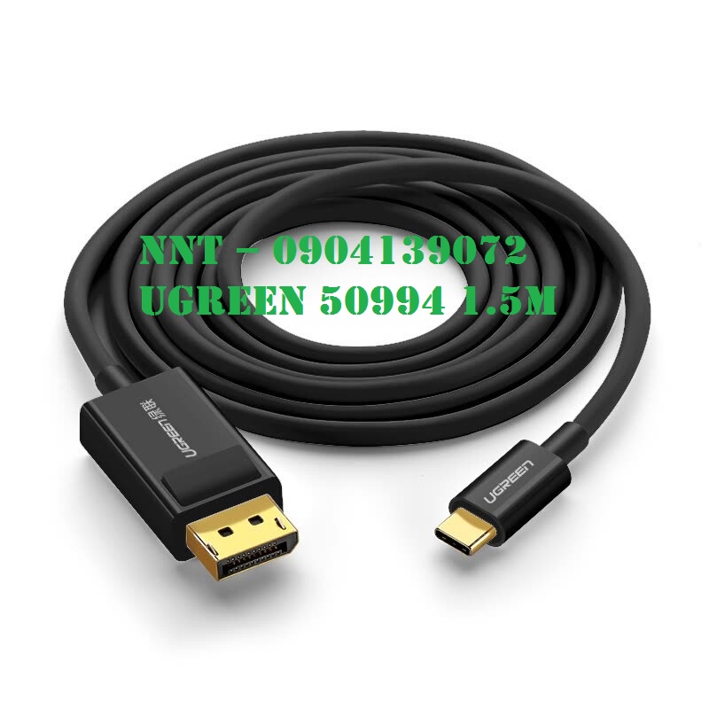 Cáp chuyển USB Type-C to Displayport dài 1.5m Ugreen 50994 Chính hãng