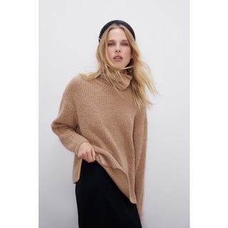 Áo Len Nữ OverSize Cổ Lọ Mềm ZA