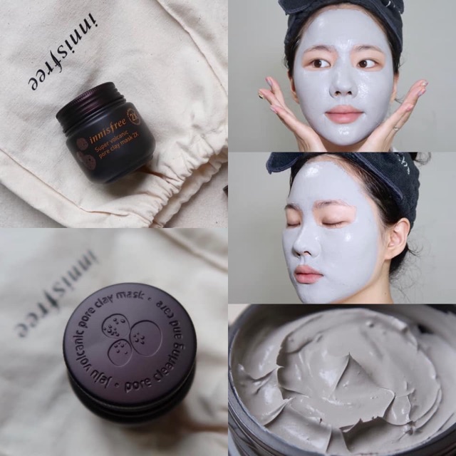 ( Sẵn - Mẫu 2019 ) Mặt nạ đất sét INNISFREE SUPER VOLCANIC PORE CLAY MASK 2X 100ml | Thế Giới Skin Care