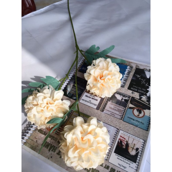 Hoa Giả_ cành tú cầu 3 bông to, đường kính đầu bông 8cm _Trang trí nhà cưat