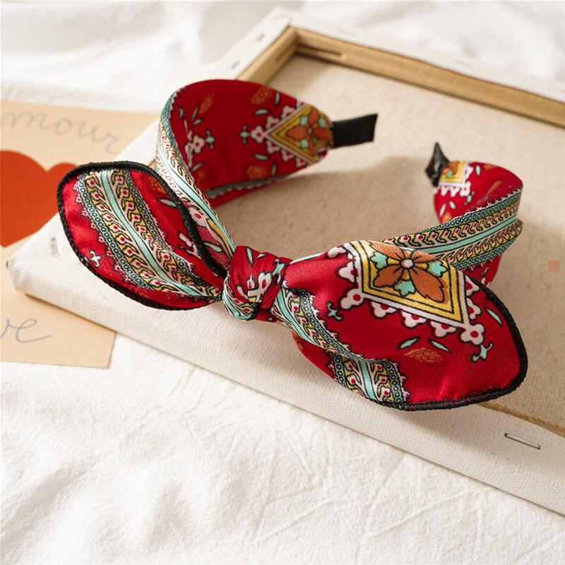 Băng đô nơ họa tiết thời trang cho nữ