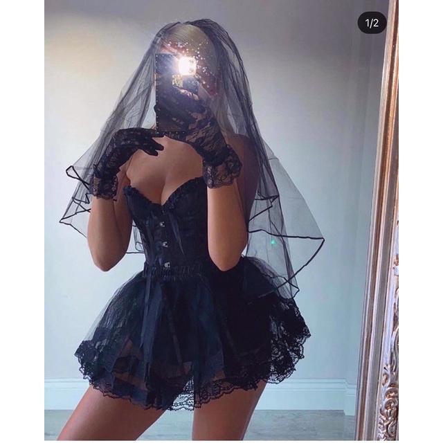 Set Váy Corset Cosplay Cô Dâu