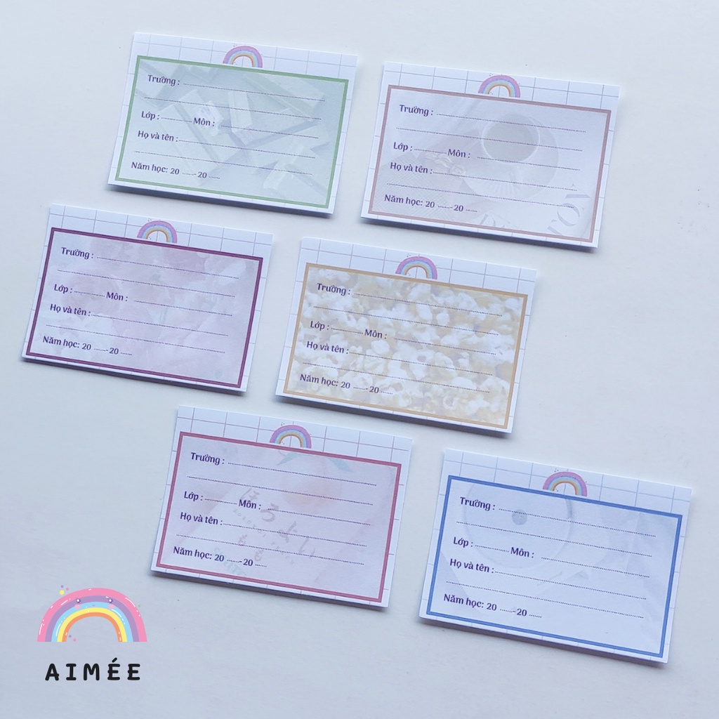 Set 12 nhãn vở hoạt hình kuromi, doraemon, hello kitty ... dễ thương | Aimée