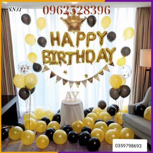 Set Bóng❤️Trang Trí Sinh Nhật❤️Happy Birthday Tông nhiều mầu