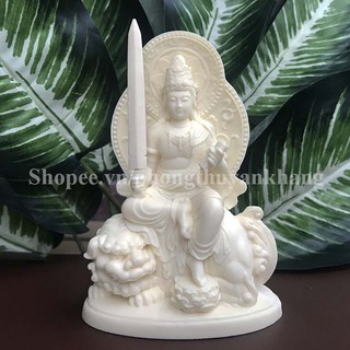 Tượng Văn Thù Bồ Tát để xe ô tô bằng đá