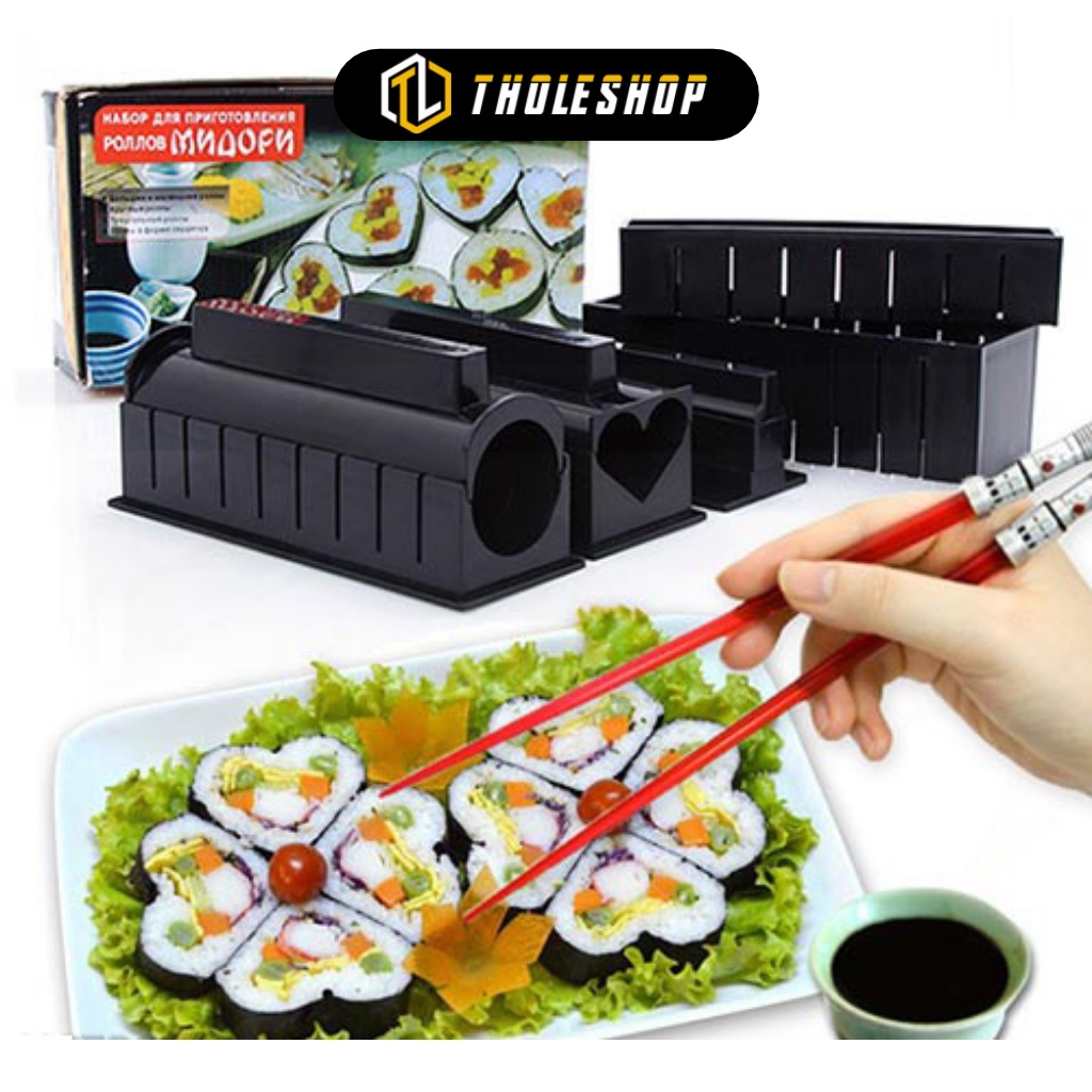 Khuôn Làm Sushi - Bộ Dụng Cụ Làm Cơm Cuộn 10 Món Chế Biến Món Sushi tại nhà 3778