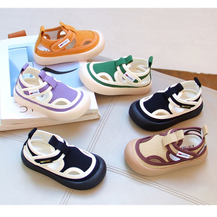 Giày sandal Vải canvas Thời Trang Xuân Hè Cho Bé Trai