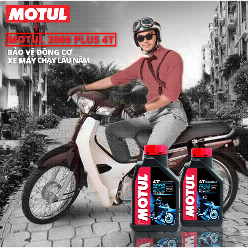 Nhớt xe máy số cao cấp Motul 3000 Plus 20W50 800ml