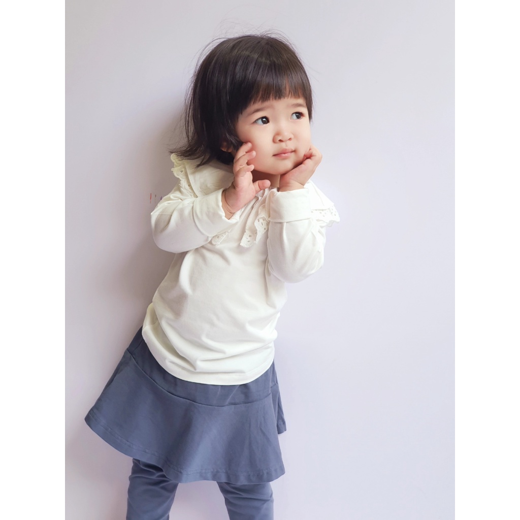 MOQ2114 Quần váy ghi bé gái