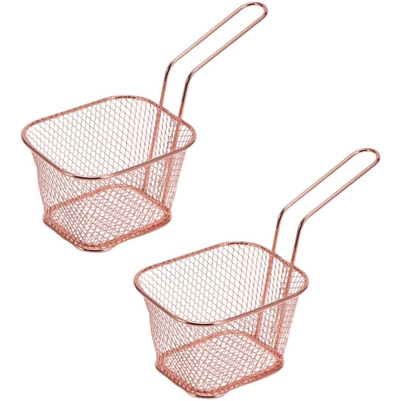 Set 2 Rổ Vuông Mini Chiên Khoai Tây Tiện Lợi