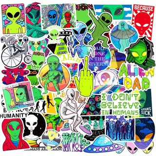 Sticker dán Alien set 60 cái khác nhau ép lụa / hình dán trang trí Alien