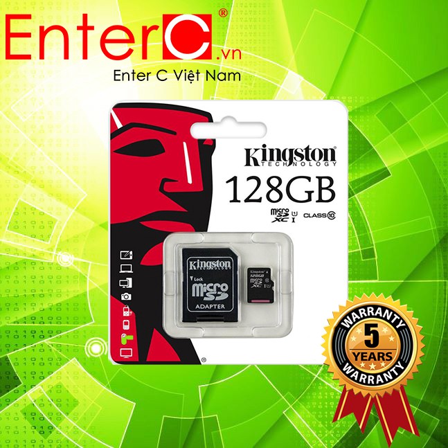 [ CHÍNH HÃNG Kingston ] Thẻ Nhớ Micro SDHC Kingston 128GB Class 10