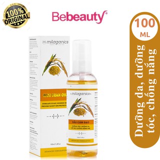 DẦU CÁM GẠO DƯỠNG DA, DƯỠNG TÓC, CHỐNG NẮNG MILAGANICS 100ML - 1502623