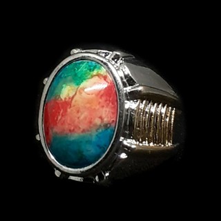 Nhẫn Đá Mã Não Màu Garut Agate