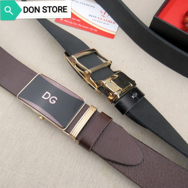 Dây Lưng Nam Khóa Tự Động Thép Không Rỉ Dây Da Bò Thật 100% Bảo Hành 12 Tháng