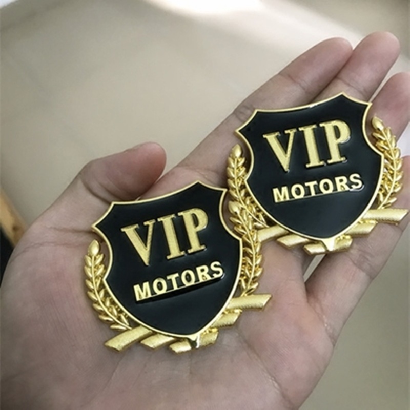 Logo Bông Lúa Chữ Vip Dán Trang Trí Xe Ô Tô,Xe Hơi - Bộ 2 Chiếc CARZONE.TOP