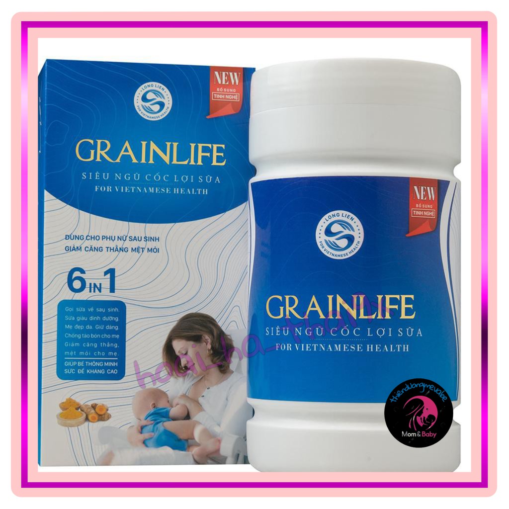 BỘT NGŨ CỐC LỢI SỮA GRAINLIFE 500g. 100% HỮU CƠ. SỮA VỀ NHIỀU – GIÀU DINH DƯỠNG – BÉ TĂNG CÂN ĐỀU ĐẶN