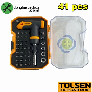 Bộ mũi vít đầu tuýp tolsen 20036 có 41 chi tiết