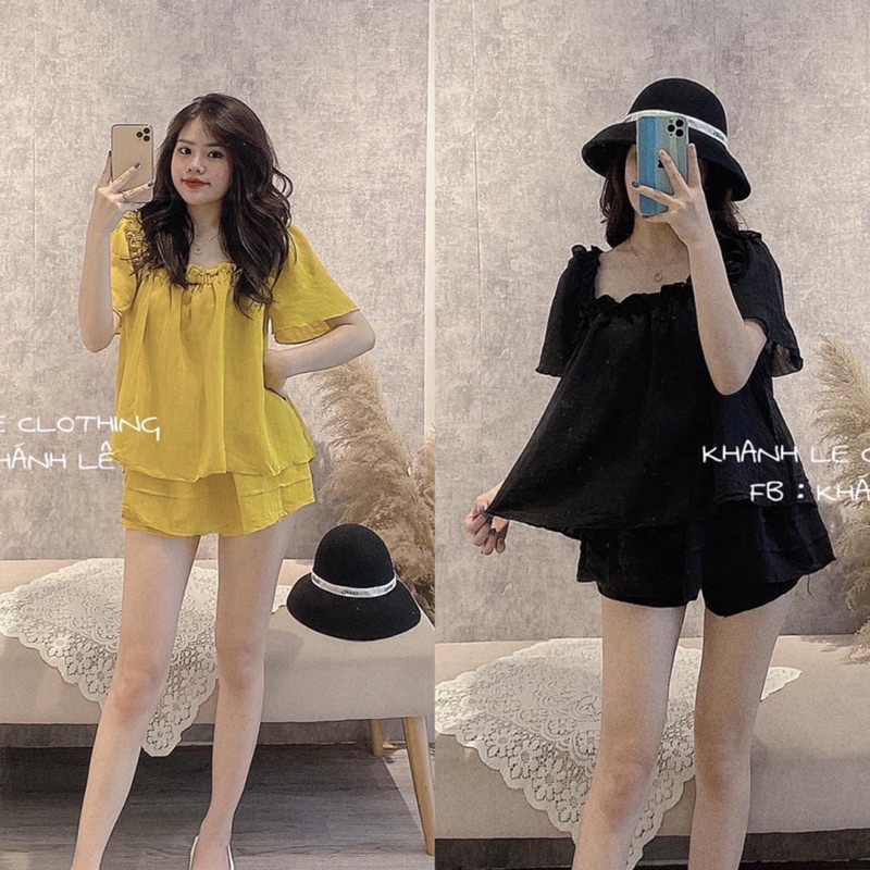 Set Bộ Đũi Áo Cánh Tiên Mix Chân Váy 3 Màu Siêu Xinh Có Ảnh Thật Kèm Video