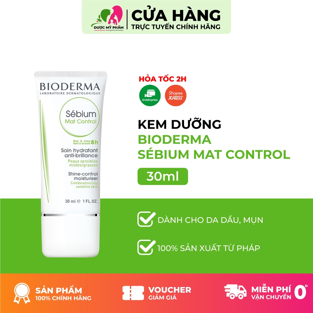 Kem dưỡng Bioderma Sebium Pore Refiner - Mat Control se khít lỗ chân lông, kiểm soát dầu 30ml