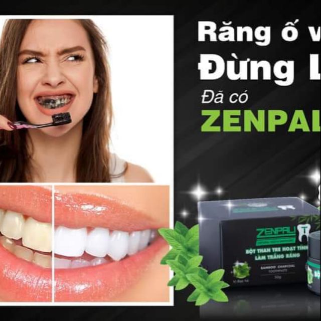 Bột trắng răng than hoạt tính Zenpali