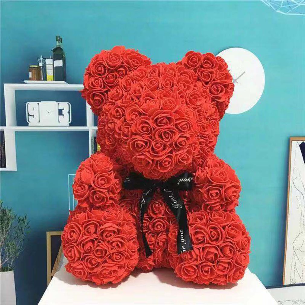 Hoa hồng sáp hình gấu bông phù hợp làm quà cho ngày Valentine