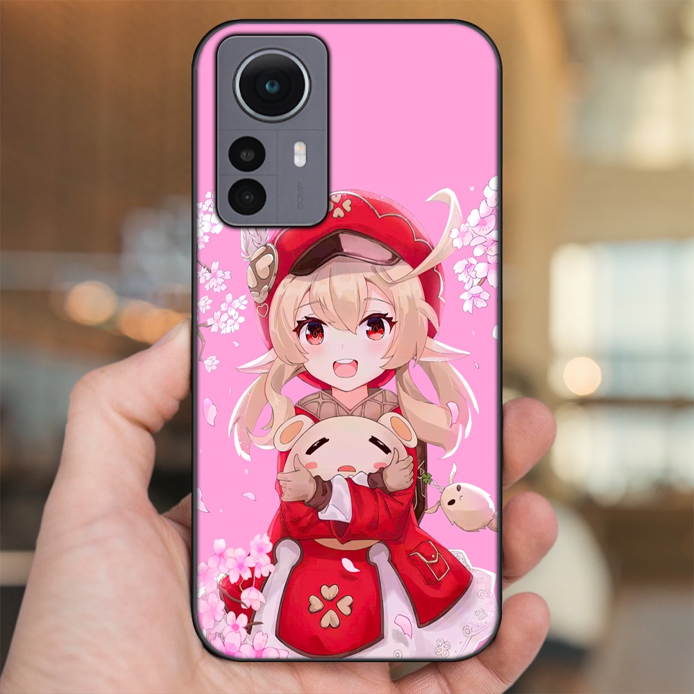 Ốp lưng Xiaomi 12 viền đen in hình Klee Genshin Impact