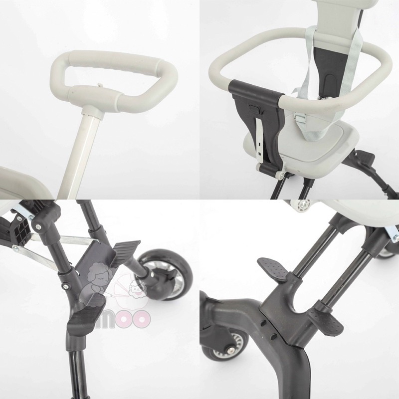 Xe đẩy gấp gọn xoay chiều cao cấp Umoo