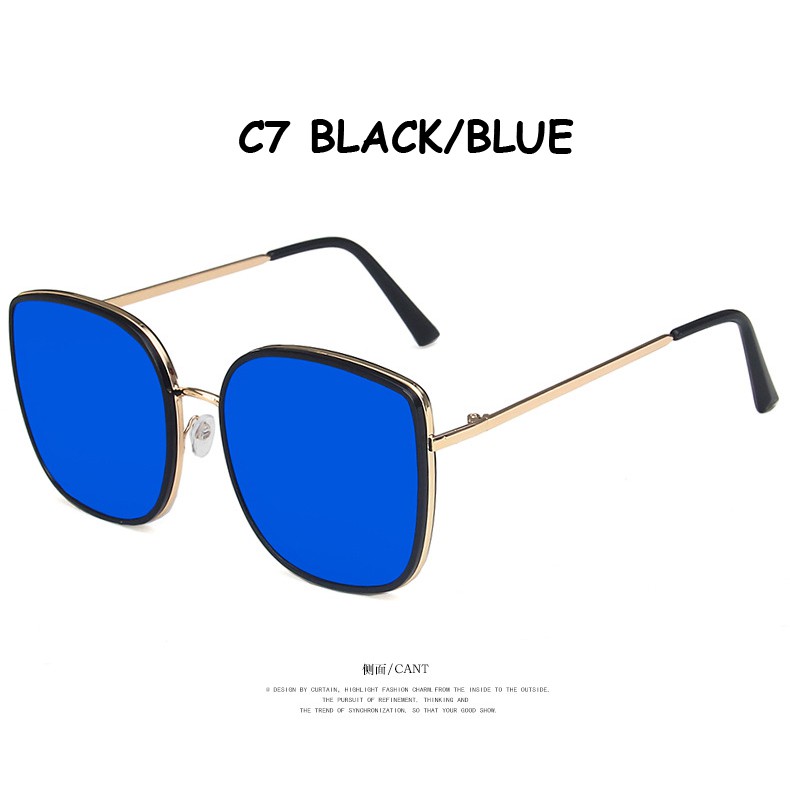 Kính mát gọng vuông chống tia uv400 phong cách Hàn Quốc cho nữ