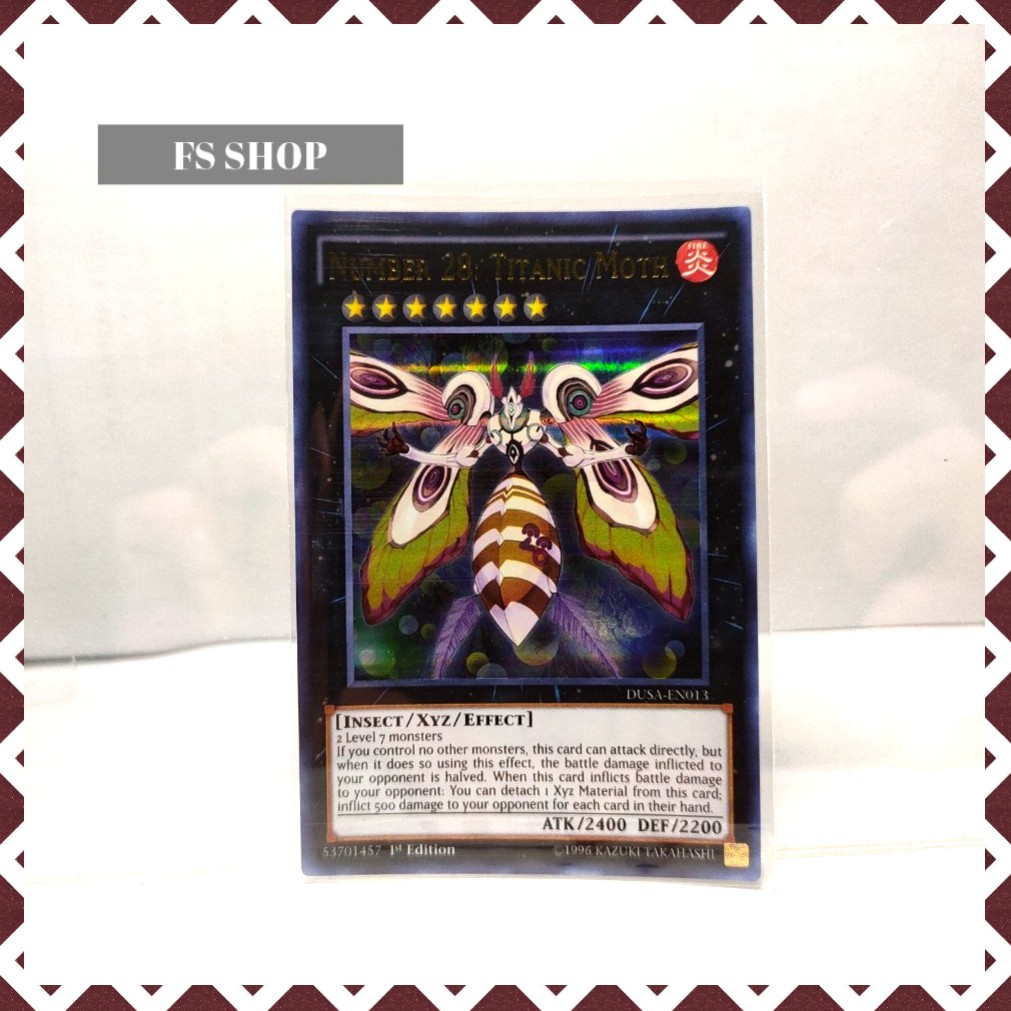 Thẻ bài Yugioh Number 28: Titanic Moth (Ultra Rare)-Thẻ bài chính hãng