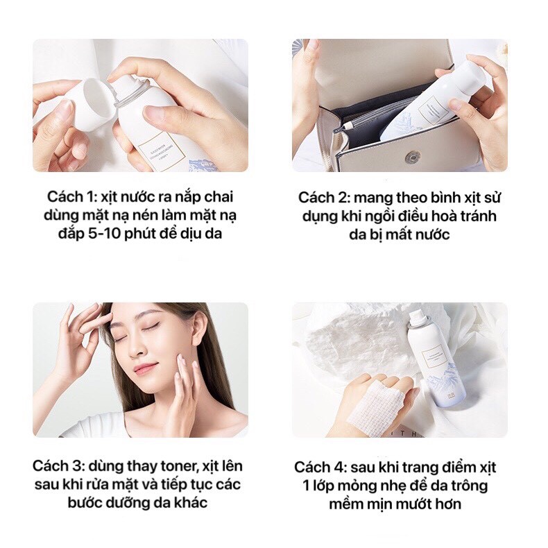 Xịt khoáng đá băng LUCENBASE phục hồi dưỡng ẩm khóa ẩm dịu da Glacier Water Soothing Moisturizing Spray LUCB59 | BigBuy360 - bigbuy360.vn