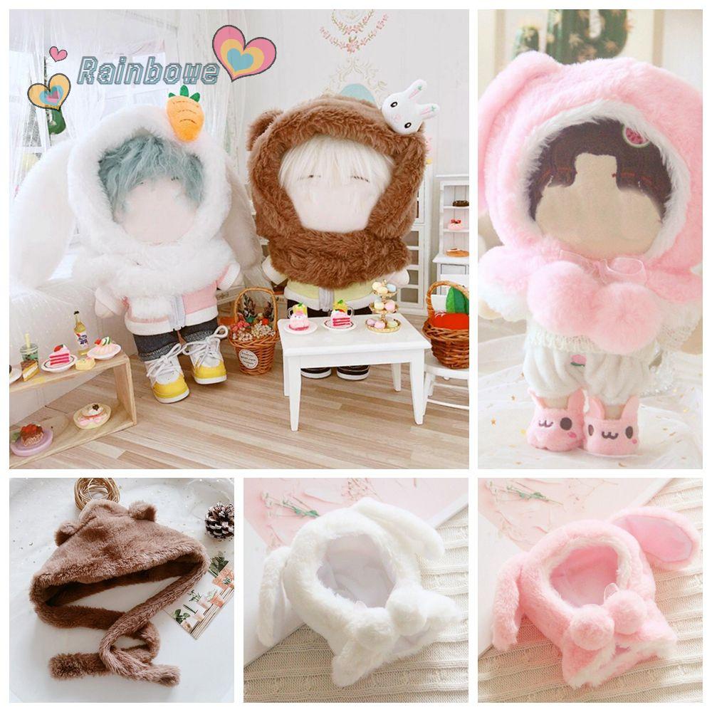 Nón Khăn Choàng Màu Cầu Vồng Phụ Kiện Cho Búp Bê