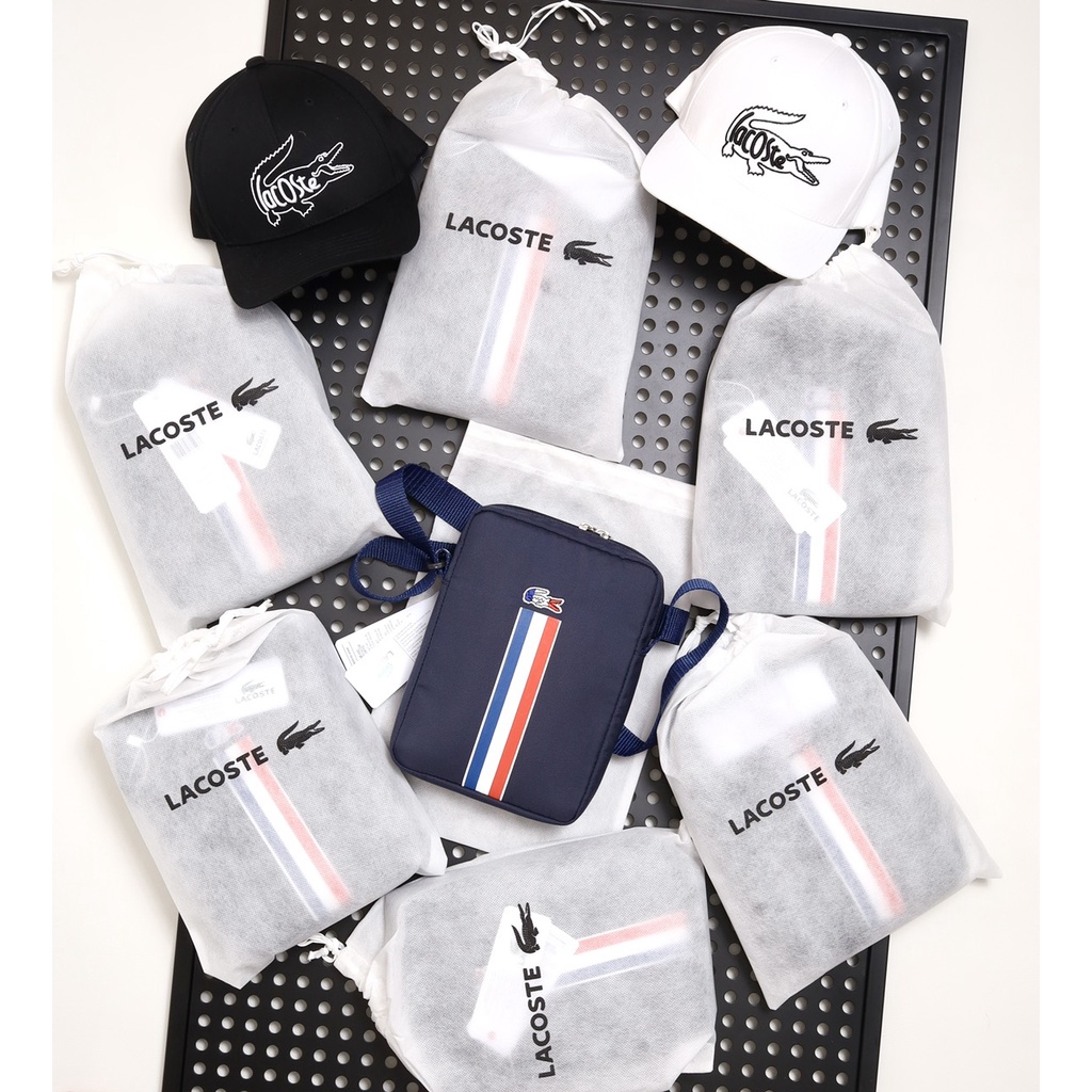 Túi đeo chéo Lacoste Tricolor - size  22 x 17 cm, vải canvas cao cấp chống thấm, phụ kiện cá tính
