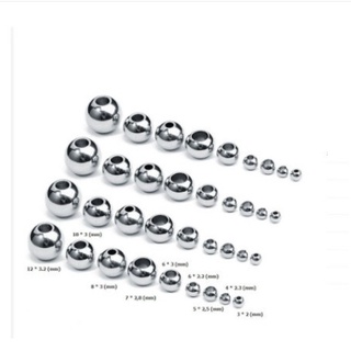50-100 viên Charm bi inox đủ size 4-5-6-8mm